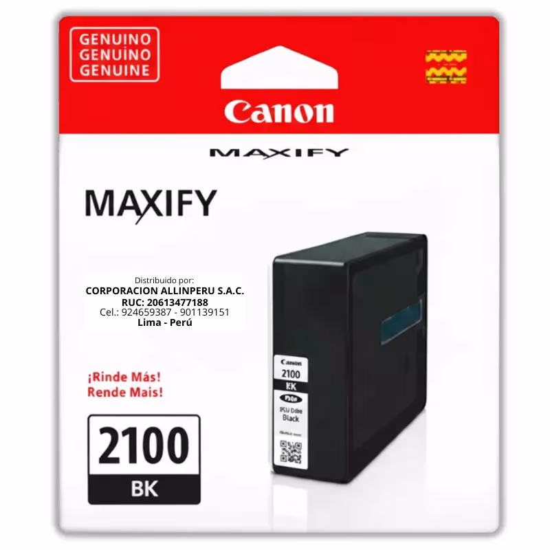 Tinta Canon PGI-2100 Negro Original PGI-2100BK