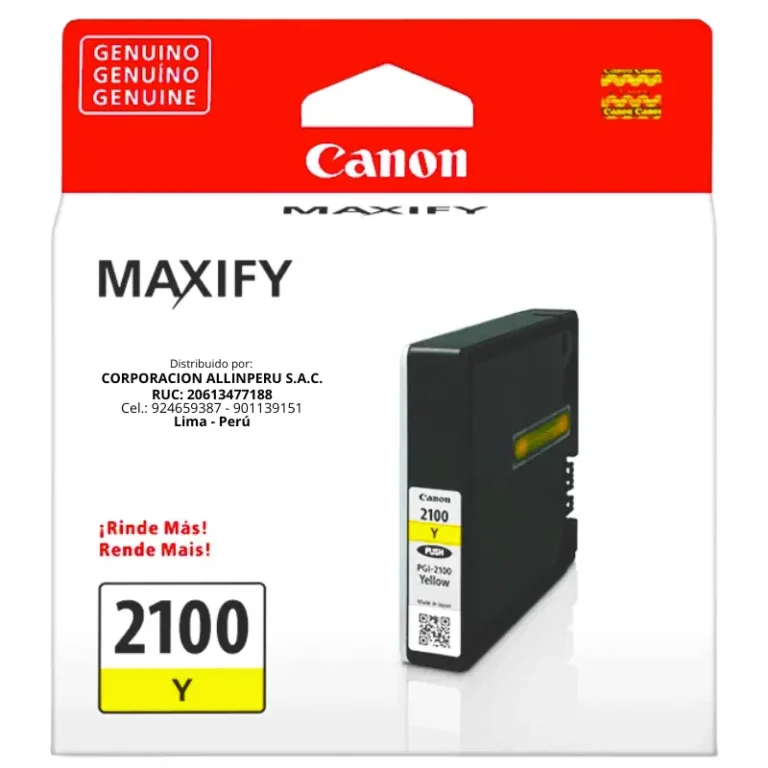 Tinta Canon PGI-2100 Yellow Original PGI-2100Y