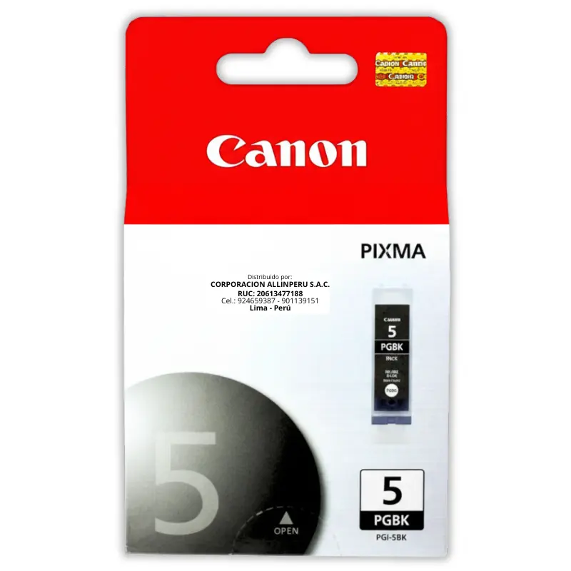 Tinta Canon PGI-5BK Negro IP3300, MP510, MP520, MX700™, IP4500 500 páginas
