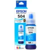 Tinta Epson 504 cian T504220-AL original 65 ml para EcoTank