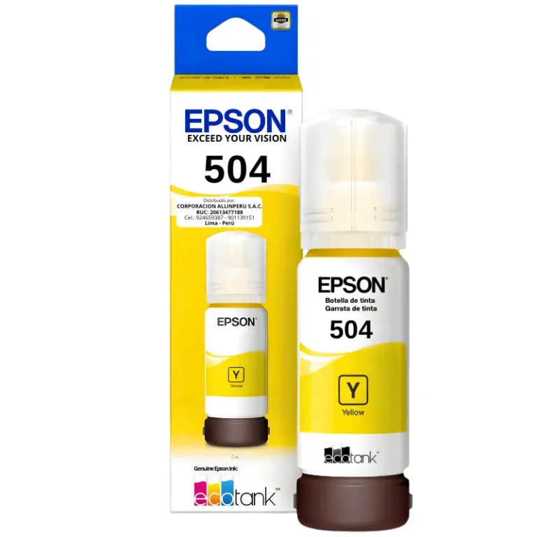 Foto de tinta Epson 504 yellow T504420-AL original sellada 65 ml