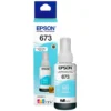 Tinta original Epson T673520 light cian 70 ml frente blanco