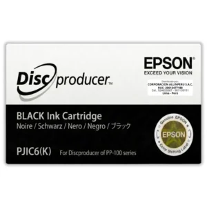 Tinta Epson C13S020452 PJIC6 negra original sellada para Discproducer PP-100