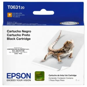 Foto de tinta Epson T0631 negro original sellada de fábrica vista frontal