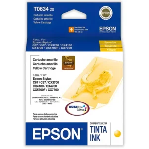 Foto de tinta Epson T0634 amarillo original sellada de fábrica vista frontal