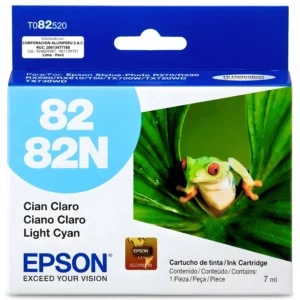 Tinta Epson T082520 light cyan original sellada vista frontal
