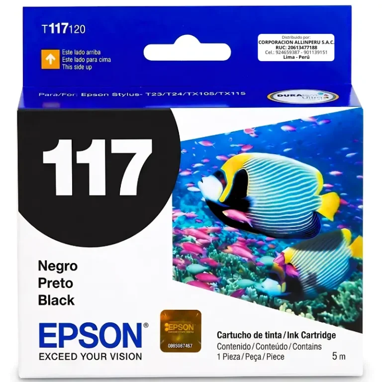 Cartucho de tinta Epson T117120 negro original sellado de fábrica