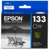 Cartucho Epson 133 negro original T133120 sellado sobre fondo blanco
