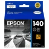Tinta Epson T140120 negro original sellada de fábrica sobre fondo blanco