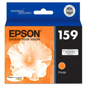 Foto de tinta Epson T159920 naranja 159 cartucho original sellado vista frontal