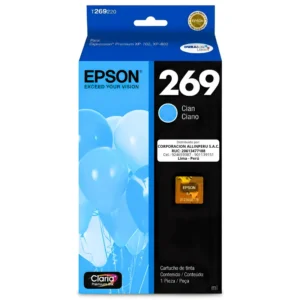 Cartucho tinta Epson T269220-AL Cyan vista frontal sellado de fábrica