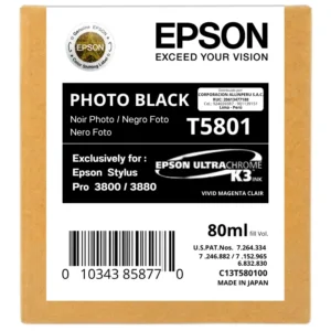Cartucho de tinta Epson T580100 negro 80 ml original sellado