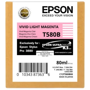 Cartucho de tinta Epson T580B00 Magenta Light 80 ml original sellado