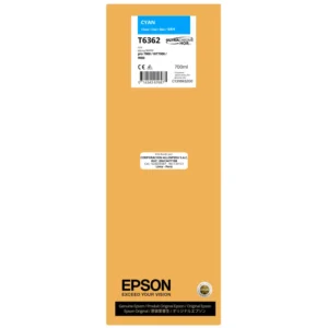 Botella de tinta Epson T636200 cian original 700 ml sellada de fábrica