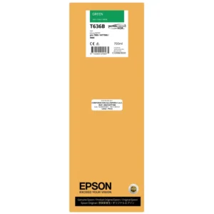 Botella de tinta Epson T636B00 Green 700 ml original sellada de fábrica