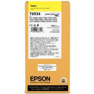 Botella de tinta original Epson T693400 Yellow 350 ml para plóter SureColor