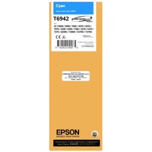 Tinta Epson T694200 Cyan 700 ml botella original sellada de fábrica