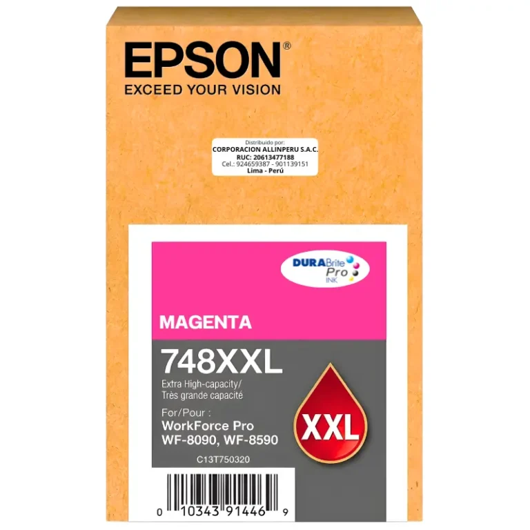 Tinta Epson T748XXL320 Magenta original 69 ml sellada de fábrica