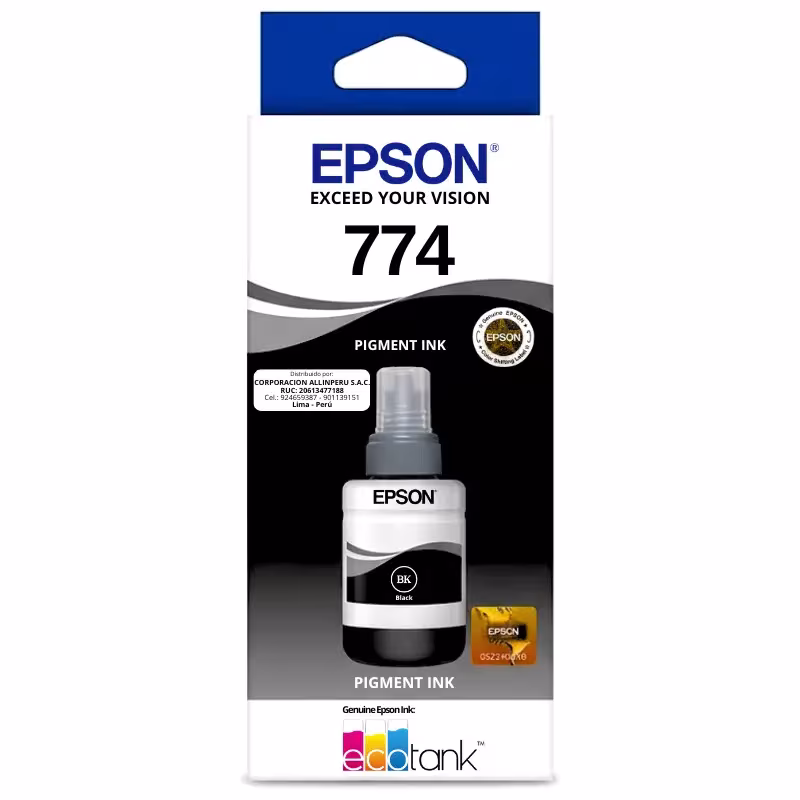 Tinta Epson T774120-AL negro original DURABrite Ultra sellada de fábrica