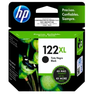 Tinta HP 122XL negro CH563HL cartucho original frontal