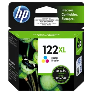 Tinta HP 122XL tricolor CH564HL cartucho original frontal