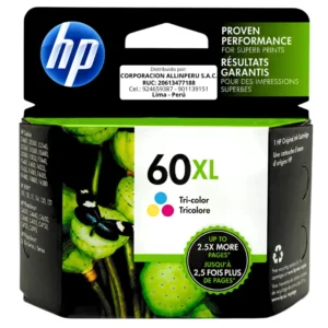 Foto de tinta HP 60XL Tricolor CC644WL cartucho original frontal