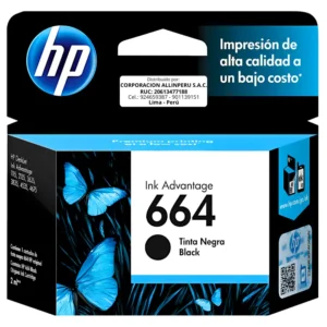 Tinta HP 664 negro F6V29AL cartucho original