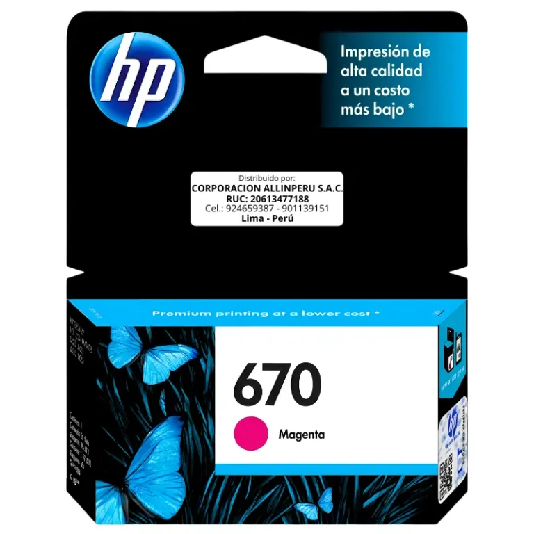 Tinta HP 670 CZ115AL magenta cartucho original