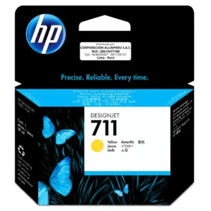 Foto de tinta HP 711 amarillo CZ132A de 29 ml para plotters HP DesignJet