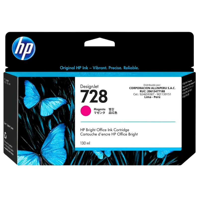 Foto de tinta HP 728 magenta F9J66A 130ml original