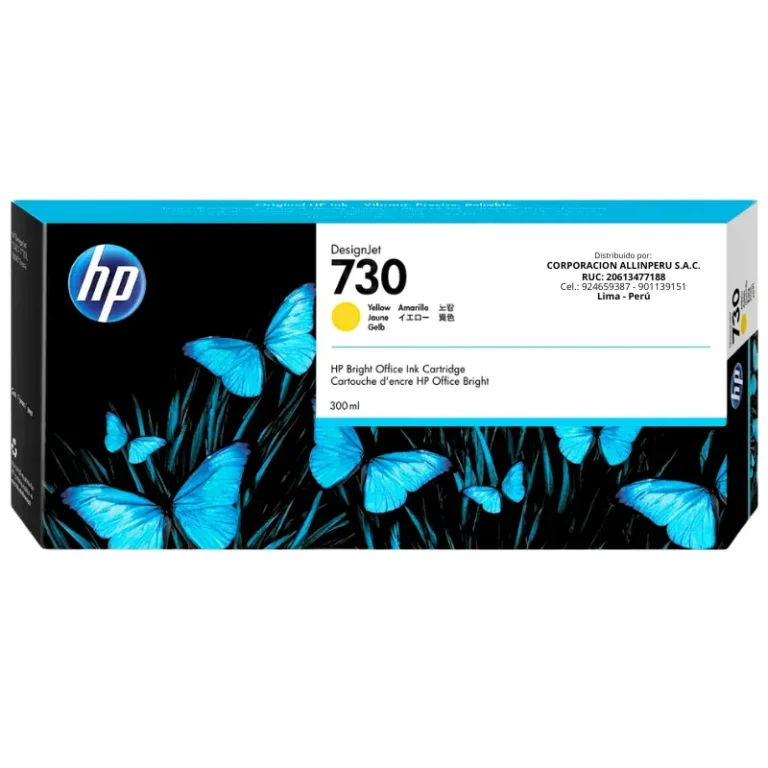 Cartucho de tinta HP 730 Amarillo 300ml P2V70A original para HP DesignJet T1700