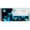 Tinta HP 738 Cyan 676M6A 300ml para DesignJet T850 T950 - vista frontal