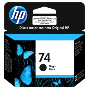Tinta HP 74 Negro CB335WL original cartucho frontal