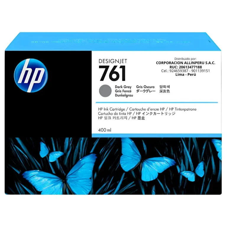 Tinta HP 761 Dark Gray CM996A original frontal