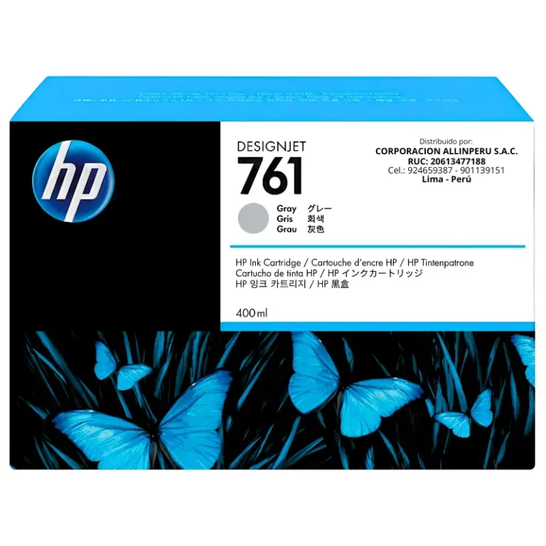 Tinta HP 761 Gray CM995A original frontal