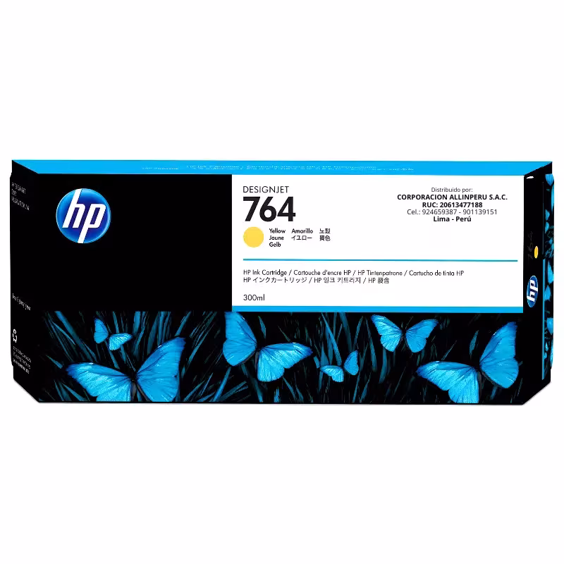 Tinta HP 764 Amarillo C1Q15A 300ml original para DesignJet T3500