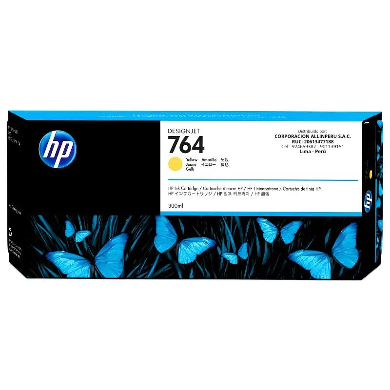 Tinta HP 764 Amarillo C1Q15A Tinta HP 764 Amarillo C1Q15A 300ml original para DesignJet T3500