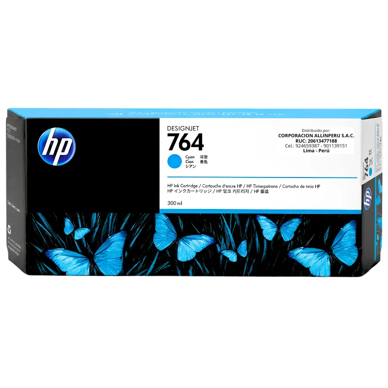 Tinta HP 764 Cyan C1Q13A Tinta HP 764 Cyan C1Q13A 300ml original para DesignJet T3500