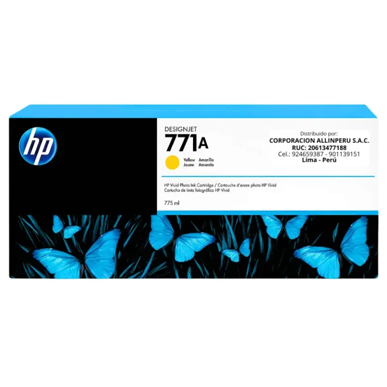 Foto de tinta HP 771A B6Y18A amarillo 775ml original