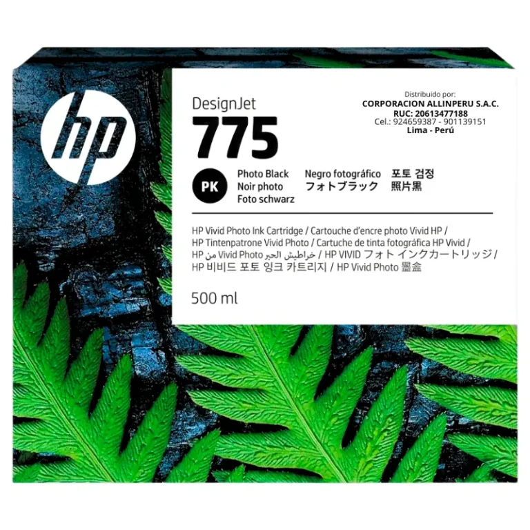Foto de tinta hp 775 photo black 500ml código 1XB21A