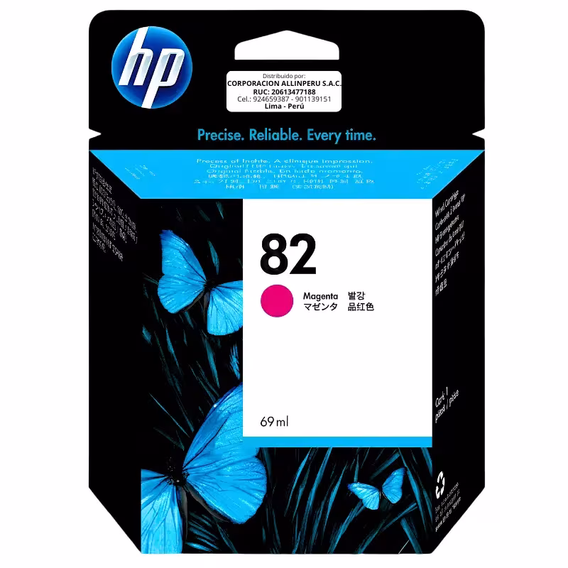 Foto de tinta HP 82 C4912A magenta 69ml original