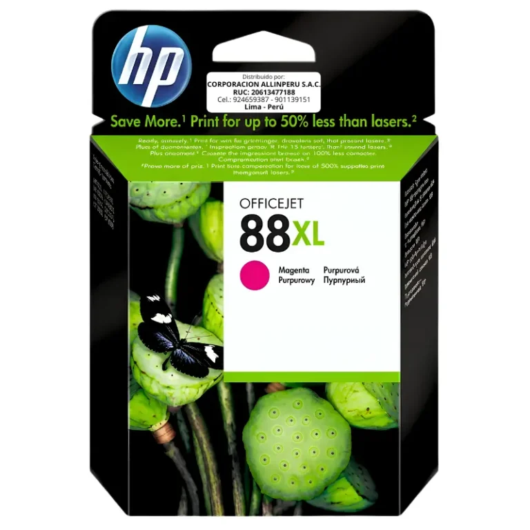 Foto de tinta hp 88xl magenta C9392AL cartucho original de frente