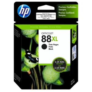 Foto de tinta hp 88xl negro C9396AL cartucho original de frente