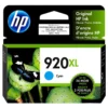 Tinta HP 920XL CD972AL cian cartucho original frontal