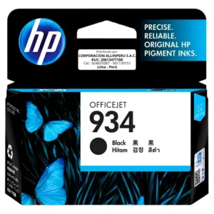Tinta HP 934 negro C2P19AL original sobre fondo blanco