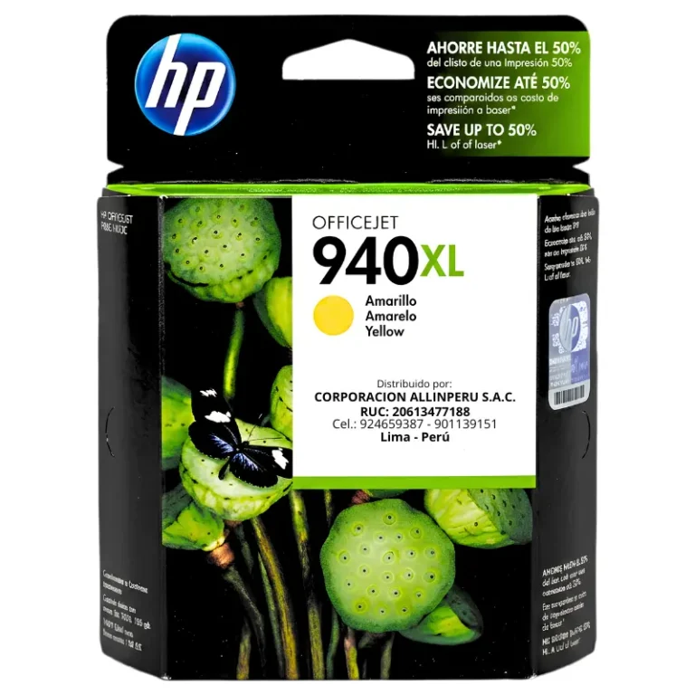 Tinta HP 940XL Amarillo C4909AL cartucho original frontal