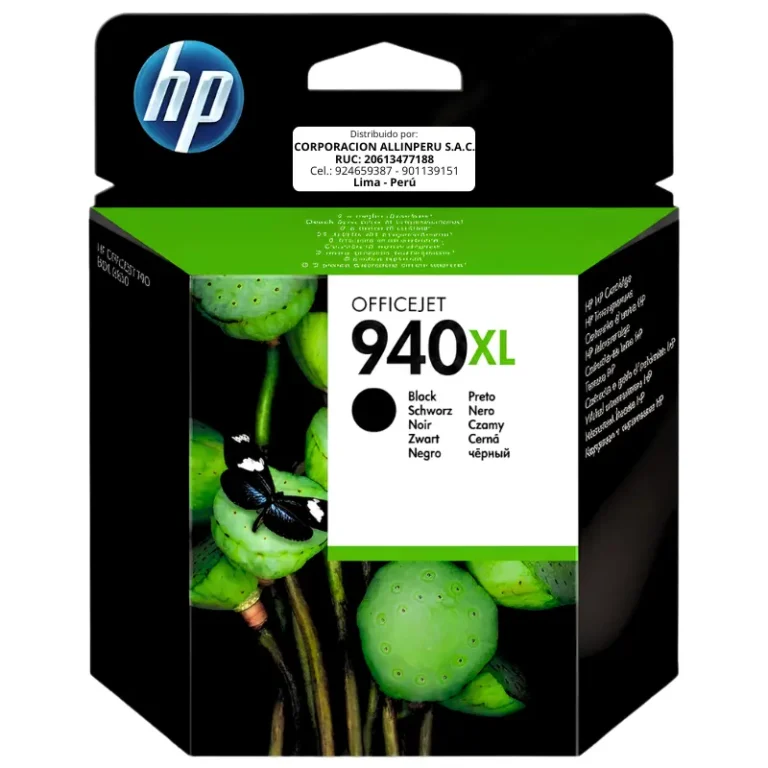 Tinta HP 940XL Negro C4906AL cartucho original frontal