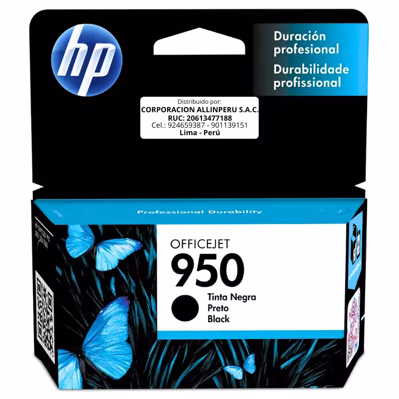 Tinta HP 950 negro CN049AL original sellada de fábrica