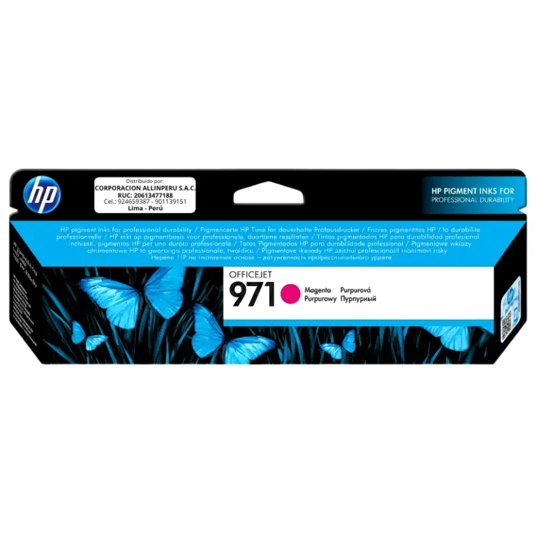 Tinta HP 971 CN623AM magenta original cartucho frontal