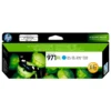 Tinta HP 971XL cyan CN626AM cartucho original de frente